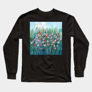 Floral Abstract Artwork 5 Long Sleeve T-Shirt